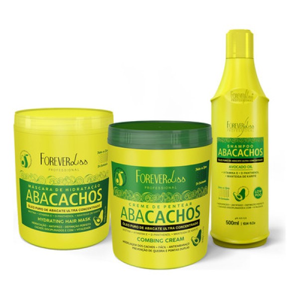 Kit Tratamento Capilar com Abacate Abacachos Forever Liss