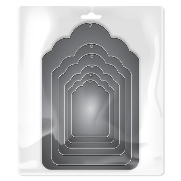 Encontraproduto.com.br - Faca de Corte Mimo Embossing - Tags - 6 Pç
