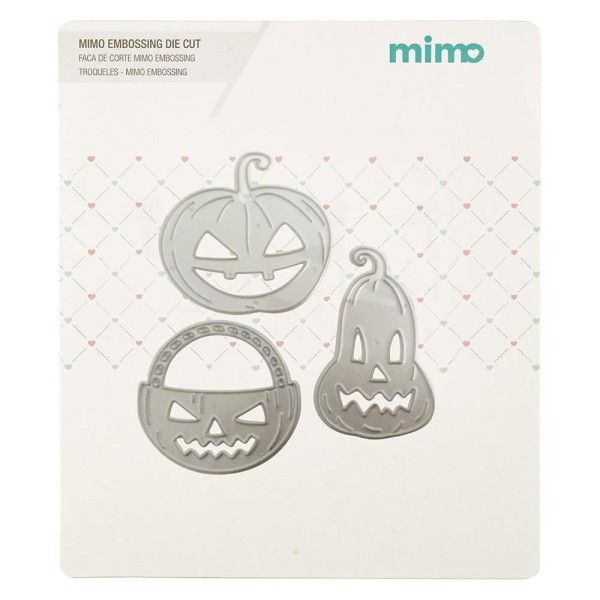 Encontraproduto.com.br - Faca de Corte Mimo Embossing - Abóboras de Halloween - 3 Pç