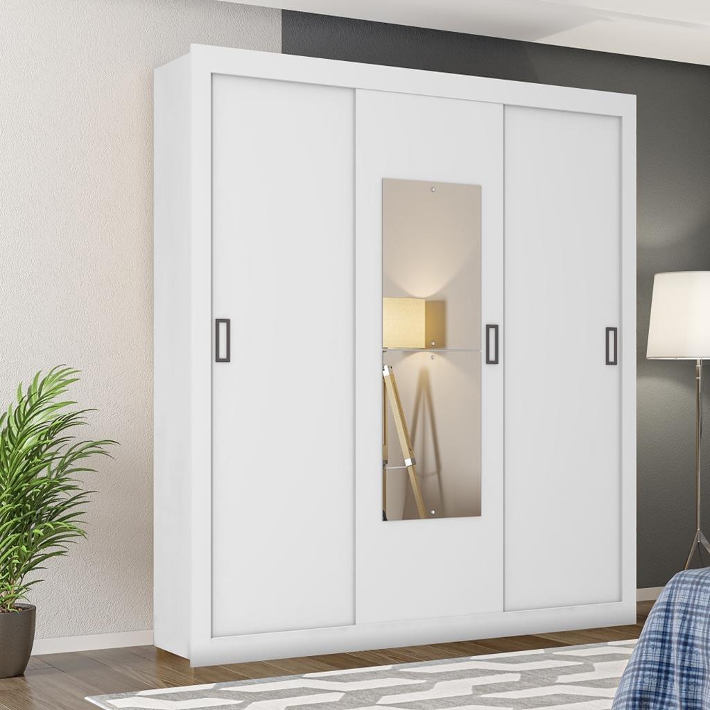 Guarda Roupa Casal Espelho 3 Portas ECOR2303018 Araplac