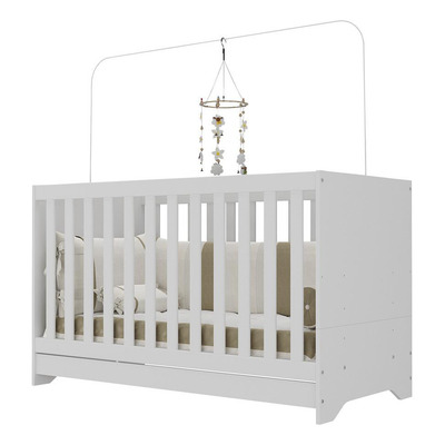 Encontraproduto.com.br - Berço 3 em 1 para Colchão 60 x 130 cm Multimóveis Branco