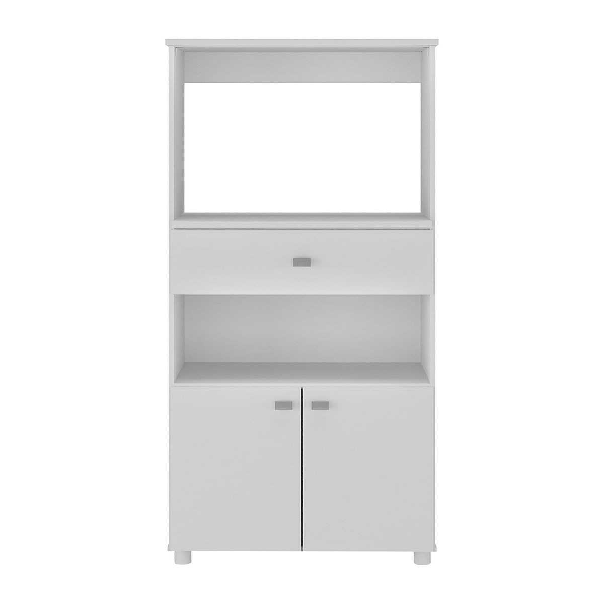 Encontraproduto.com.br - Balcão Multimóveis Multiuso Forno e Microondas Branco REF. 4060G 2 Portas e 1 Gaveta