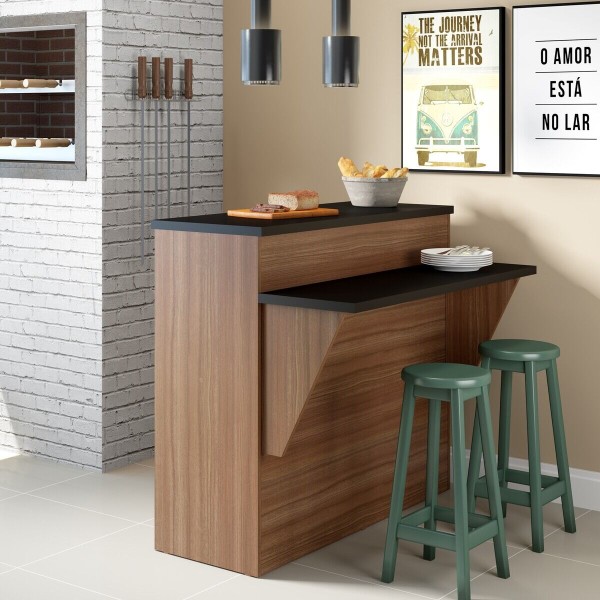 Encontraproduto.com.br - Bancada Balcão/Mesa Cozinha Calábria Multimóveis 5414 Madeirado