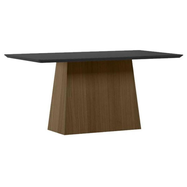 Encontraproduto.com.br - Mesa Bárbara 160X90Cm - Imbuia/Preto