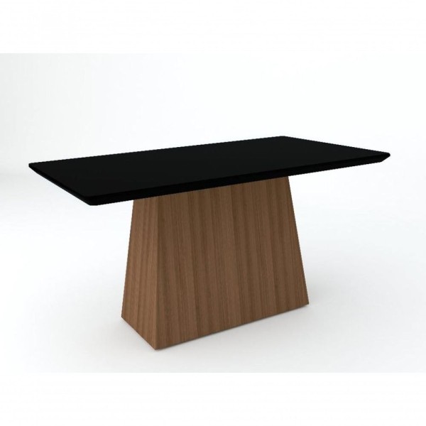 Encontraproduto.com.br - Mesa Bárbara 160X90Cm - Imbuia/Preto