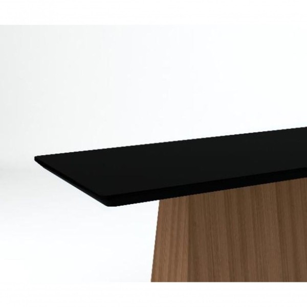Encontraproduto.com.br - Mesa Bárbara 160X90Cm - Imbuia/Preto