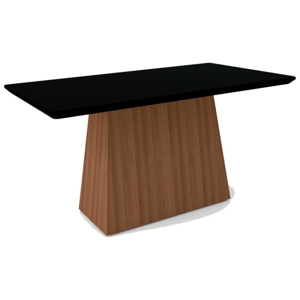 Encontraproduto.com.br - Mesa Bárbara 160X90Cm - Imbuia/Preto