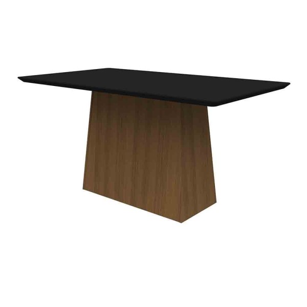 Encontraproduto.com.br - Mesa Bárbara 160X90Cm - Imbuia/Preto
