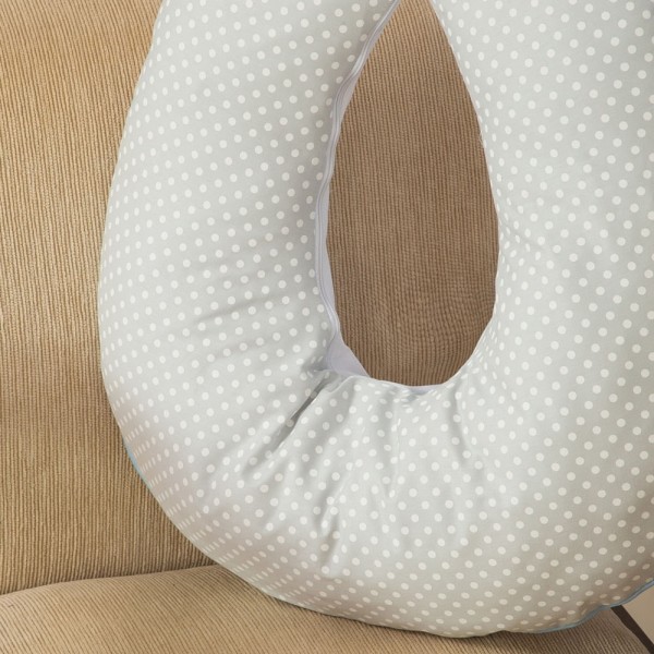 Encontraproduto.com.br - Almofada Amamentação Balão com Listra Azul Bebê