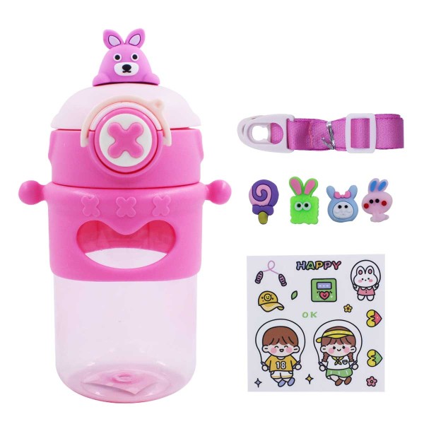 Encontraproduto.com.br - Garrafa Infantil C/ Alça + Canudo 680ml em Plástico Golden Rio