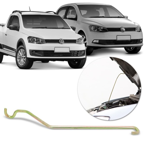 Encontraproduto.com.br - Vareta do Capô Gol Saveiro G5 G6 2009 a 2015 Haste 37cm Ferro