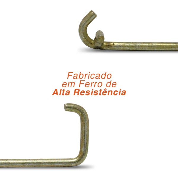 Encontraproduto.com.br - Vareta do Capô Clio 96 a 2016 Symbol 2009 2010 2011 2013 Haste 35cm Ferro
