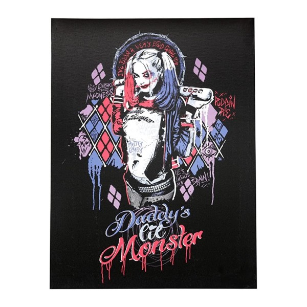 Quadro Harley Quinn Daddys Lil Monster 30cmx40cm Rojemac