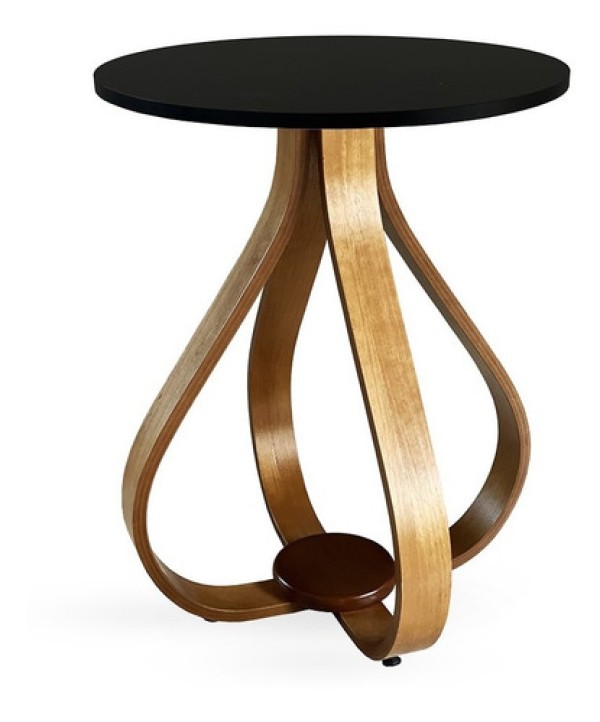 Encontraproduto.com.br - Mesa Lateral De Canto Pés Cebola 70x50cm Branco