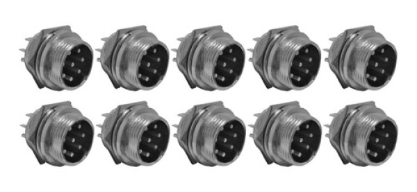 Encontraproduto.com.br - Kit Conector Mike Circular Macho 8 Vias 10 Peças