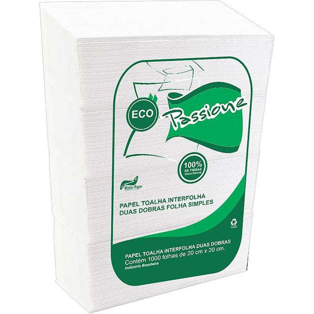 Papel Toalha Passione Eco Interfolha Folha Simples