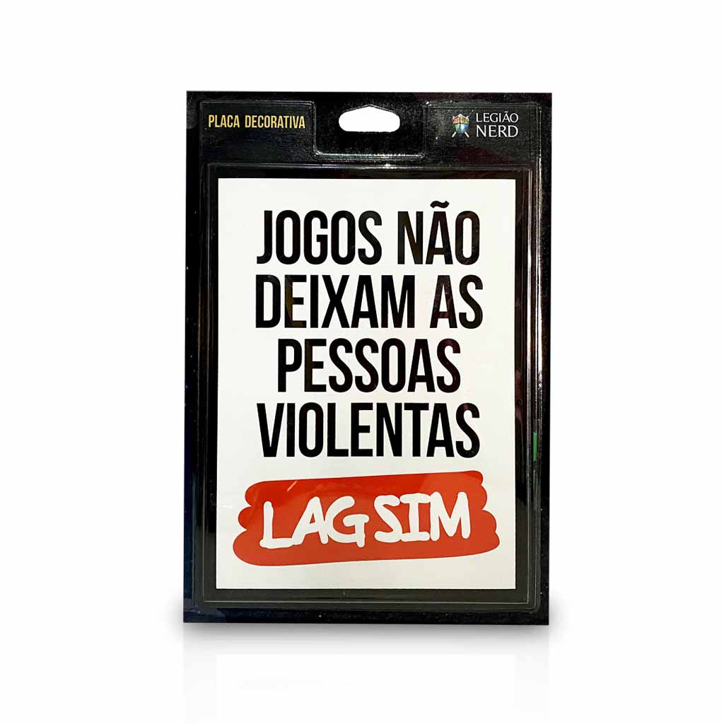 Placa De Descoração Gamer - Lag Sim