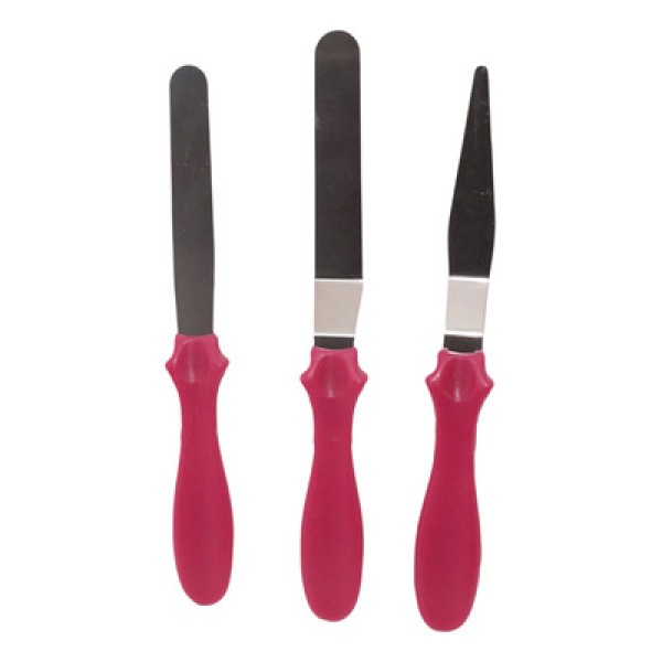 Kit 3 Espátula Para Confeitar Prime Chef
