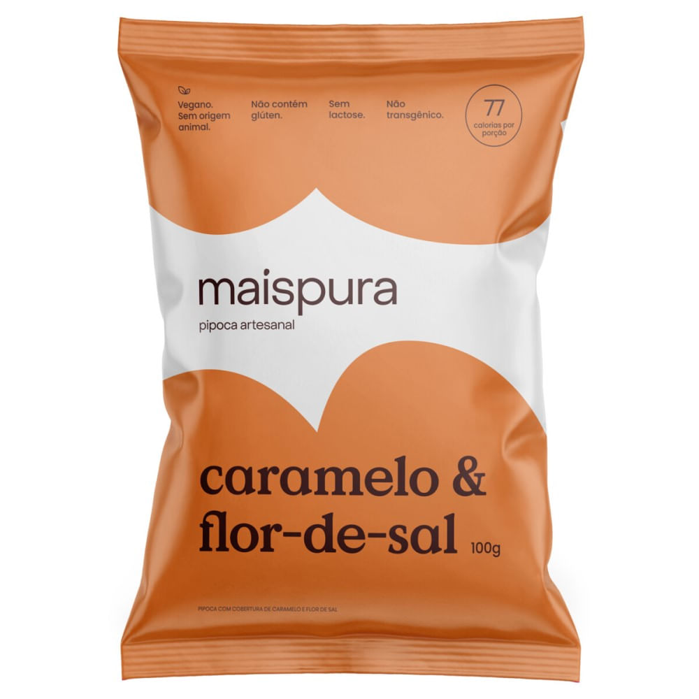 Salgadinhos Mais Pura Pipoca Artesanal Caram&Flor de Sal 100g