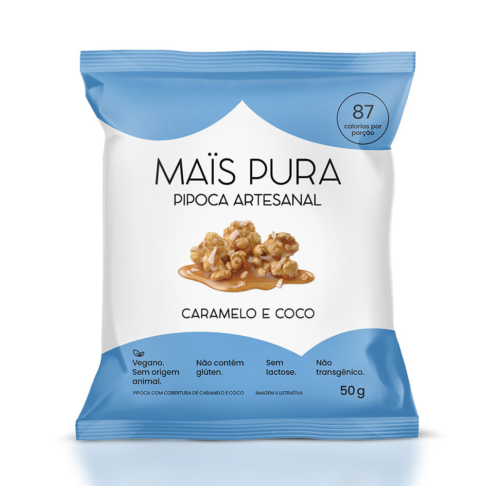 Encontraproduto.com.br - Pipoca Mais Pura 50gr Coco E Caramelo