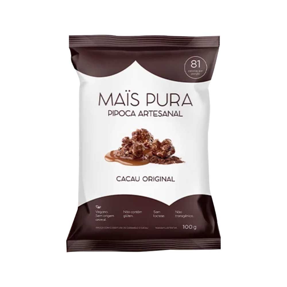 Encontraproduto.com.br - Pipoca Pronta Cacau Original Maispura Pacote 100g