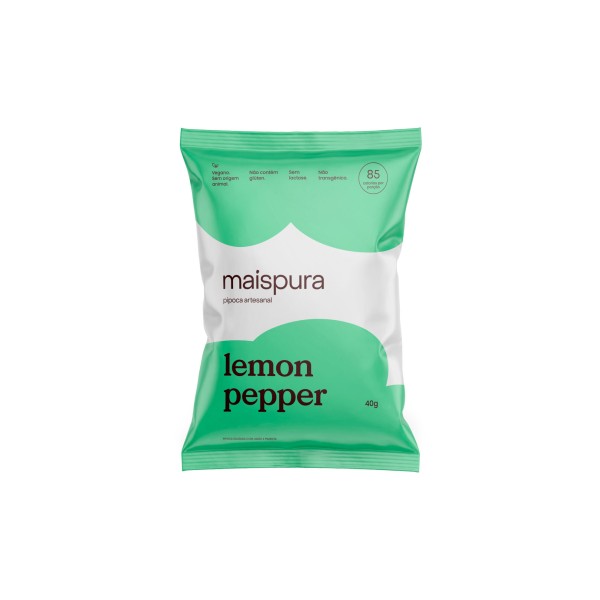 Encontraproduto.com.br - Pipoca Pronta Salgada Artesanal Lemon Pepper Maispura Pacote 40g