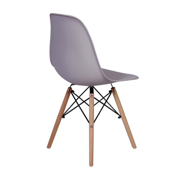 Kit Mesa 90cm Tampo de Madeira e 04 Cadeiras Charles Eames