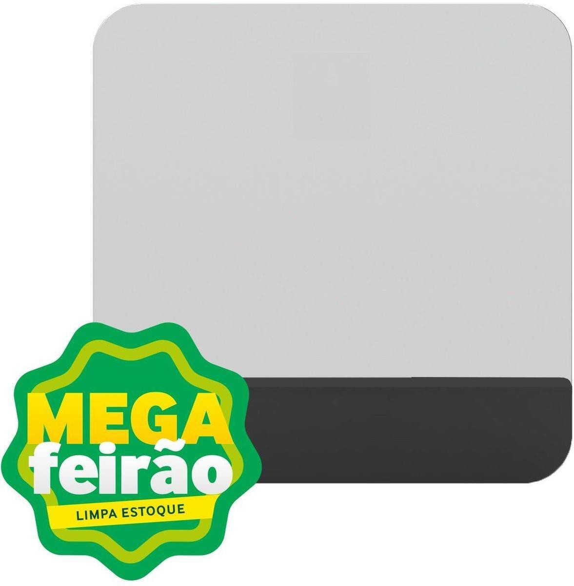 Espelho Funcional E2G Design Pratic Preto Quadrado 40x40cm