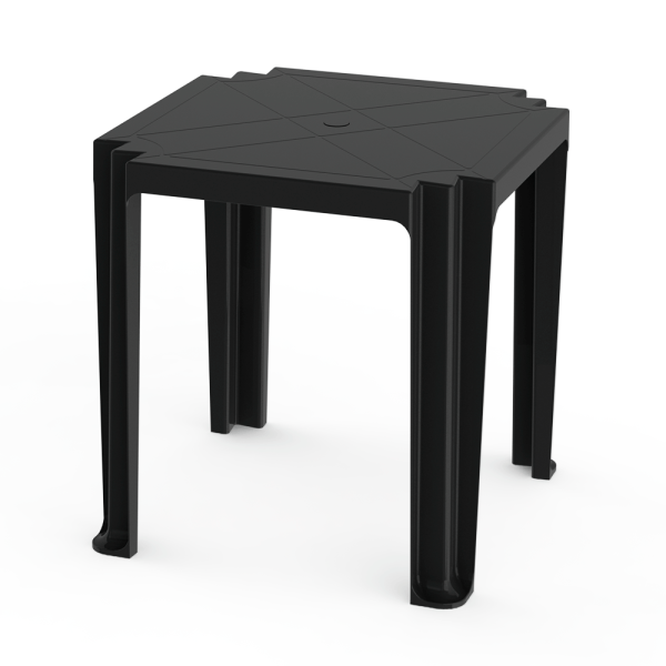 Mesa Ocean de Plástico Preta New Plastic 813
