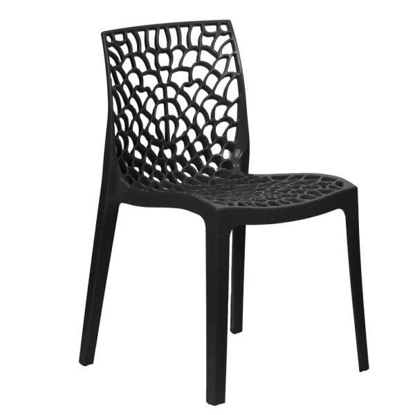 Cadeira Coral Gruvyer Preta New Plastic
