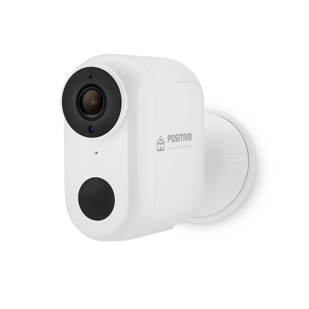 Encontraproduto.com.br - Smart Câmera Wi-Fi com Bateria Positivo Casa Inteligente - Full HD Interna/Externa Detecção de Movimentos Visão Noturna Compatível com Alexa e Google Assistente