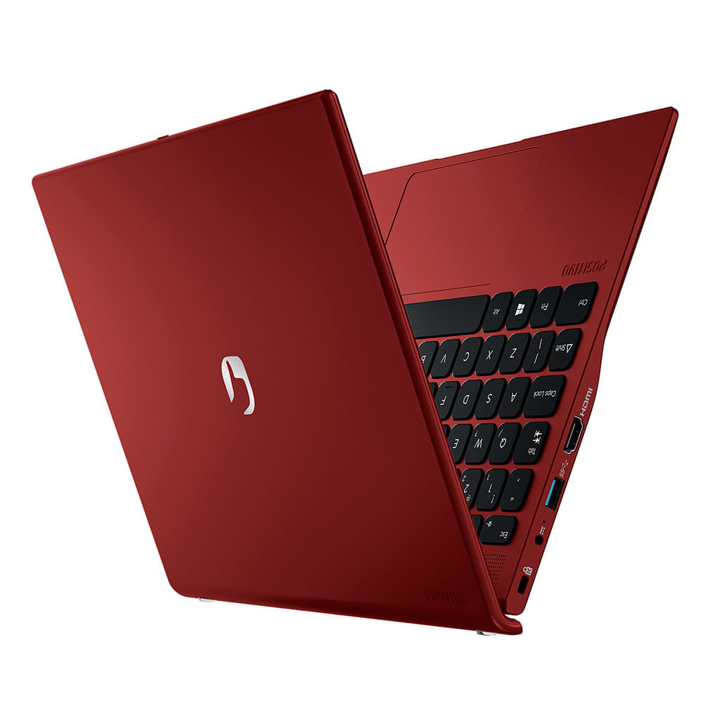 Encontraproduto.com.br - Notebook Positivo Motion Red Q464C-O Intel® Atom® Quad Core Linux 14,1'' - Vermelho