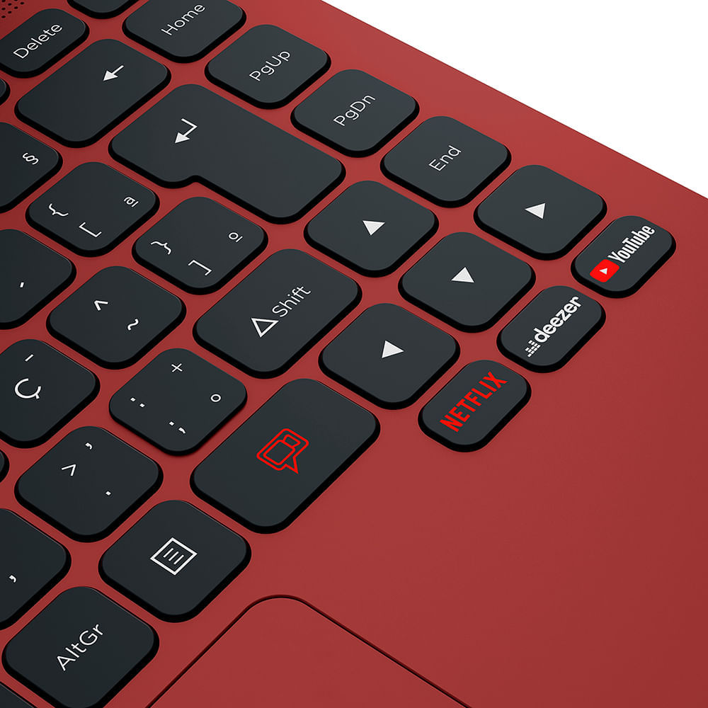 Encontraproduto.com.br - Notebook Positivo Motion Red Q464C-O Intel® Atom® Quad Core Linux 14,1'' - Vermelho