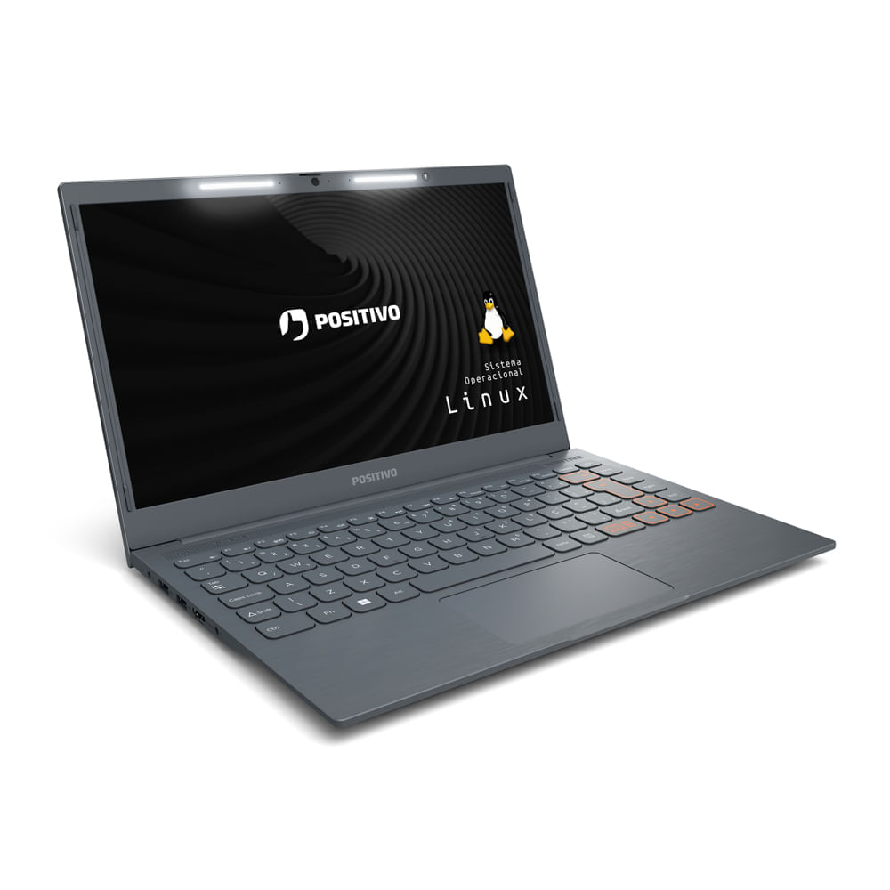 Encontraproduto.com.br - Notebook Positivo Vision C14 Lumina BAR Intel® Celeron® Dual Core™ Linux 8GB 240GB SSD 14” HD – Cinza