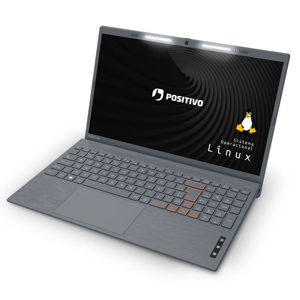Encontraproduto.com.br - Notebook Positivo Vision C15 Intel® Celeron® Linux 4GB 128GB SSD Lumina Bar 15” HD - Cinza