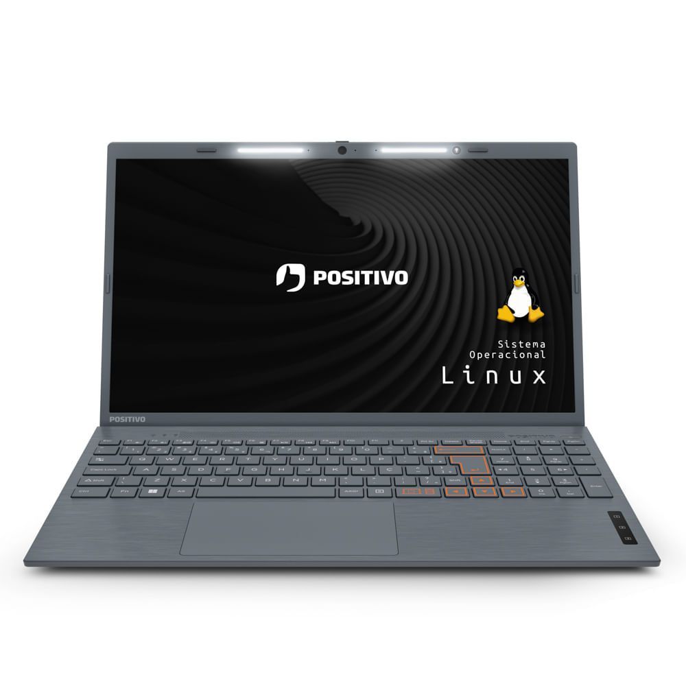 Encontraproduto.com.br - Notebook Positivo Vision C15 Intel® Celeron® Linux 4GB 128GB SSD Lumina Bar 15” HD - Cinza