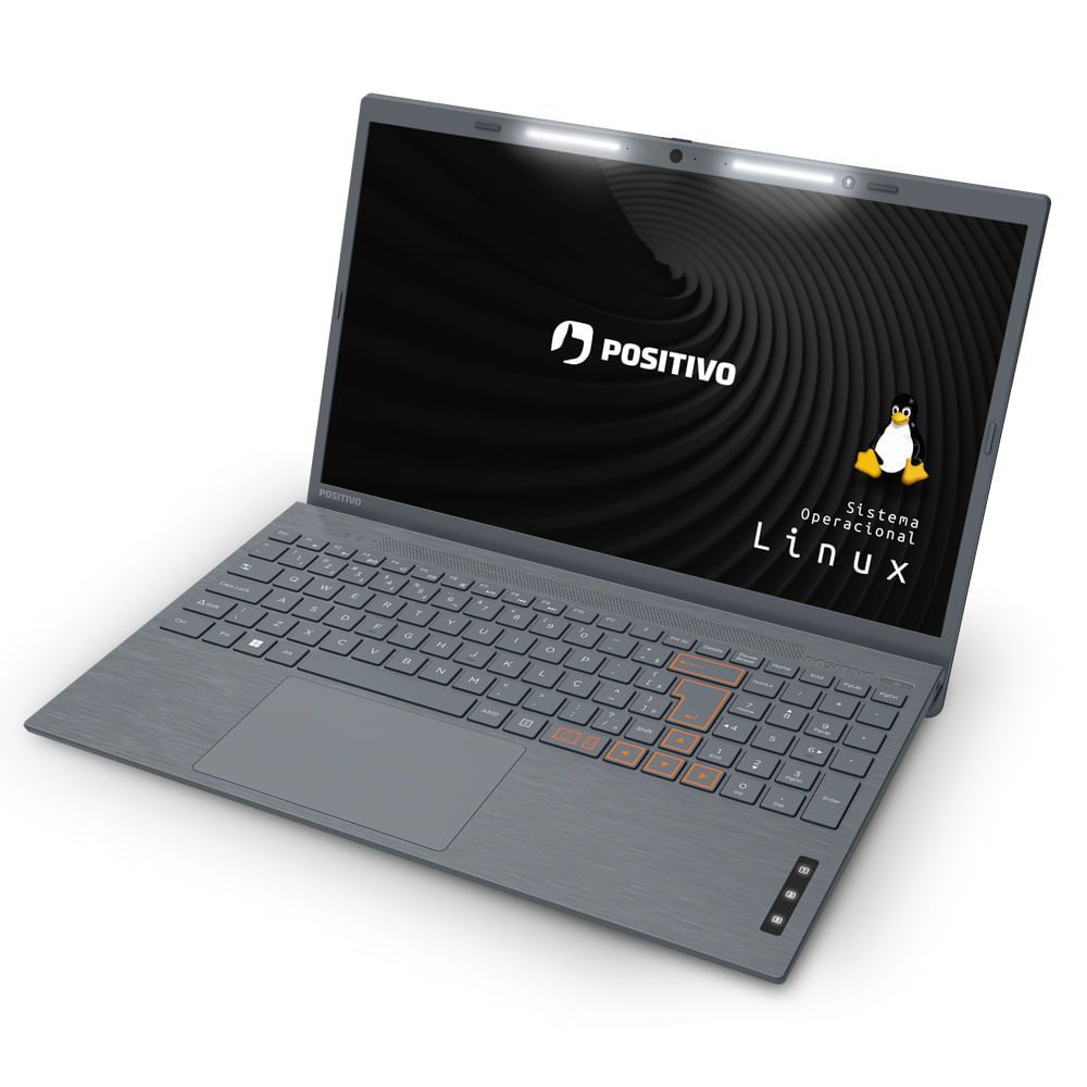 Encontraproduto.com.br - Notebook Positivo Vision C15 Intel® Celeron® Linux 4GB 128GB SSD Lumina Bar 15” HD - Cinza