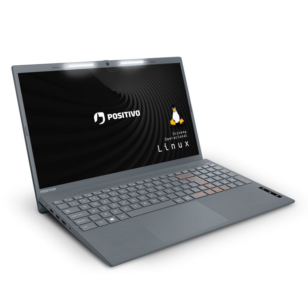 Encontraproduto.com.br - Notebook Positivo Vision C15 Intel® Celeron® Linux 4GB 128GB SSD Lumina Bar 15” HD - Cinza