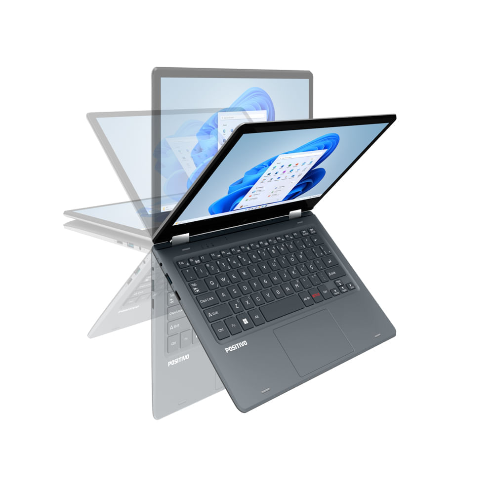 Encontraproduto.com.br - Notebook Positivo Duo C464d-2 Celeron® 4gb 64gb Windows 11 Cor Cinza
