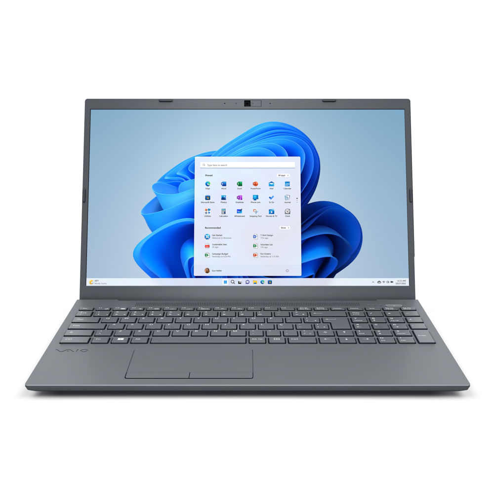 Notebook VAIO® FE15 AMD® Ryzen 7-5700U Windows 11 Home 32GB 512GB SSD Full HD - Prata Titânio