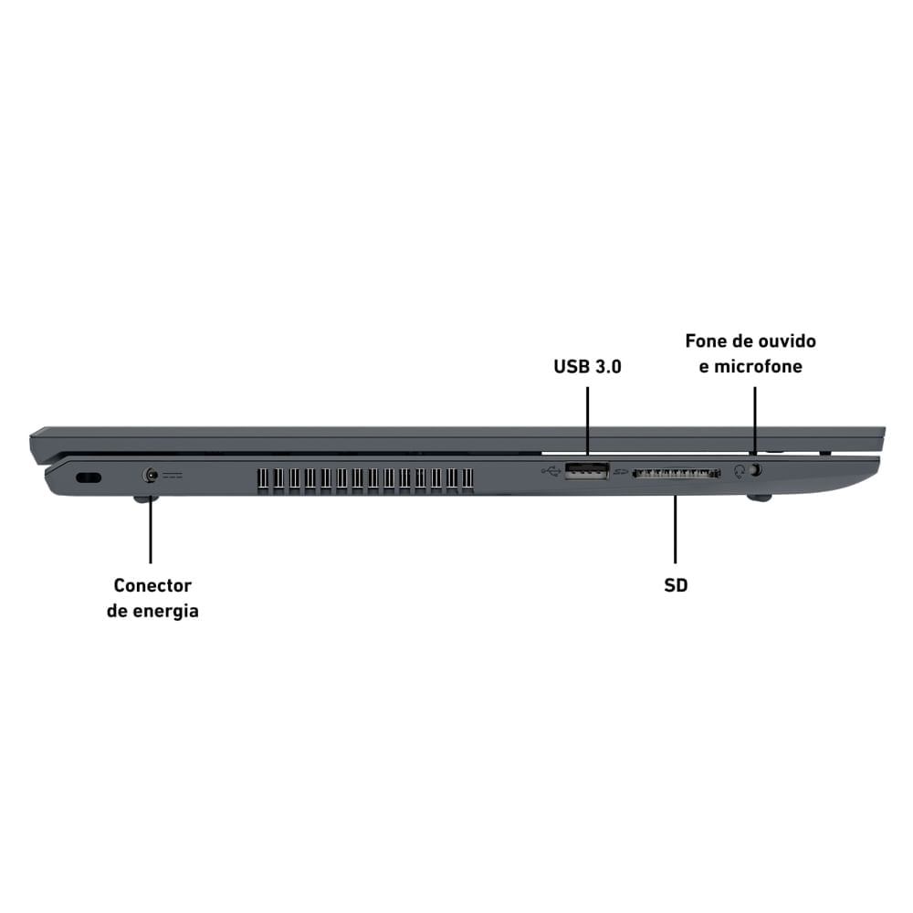 Encontraproduto.com.br - Notebook VAIO® FE15 AMD® Ryzen 7-5700U Windows 11 Home 32GB 512GB SSD Full HD - Prata Titânio