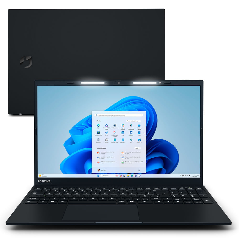 Encontraproduto.com.br - Notebook Positivo Vision R15 AMD® Ryzen 5-5500U Windows 11 Home 8GB RAM 256GB SSD 15.6” Full HD Tecla Copilot Preto