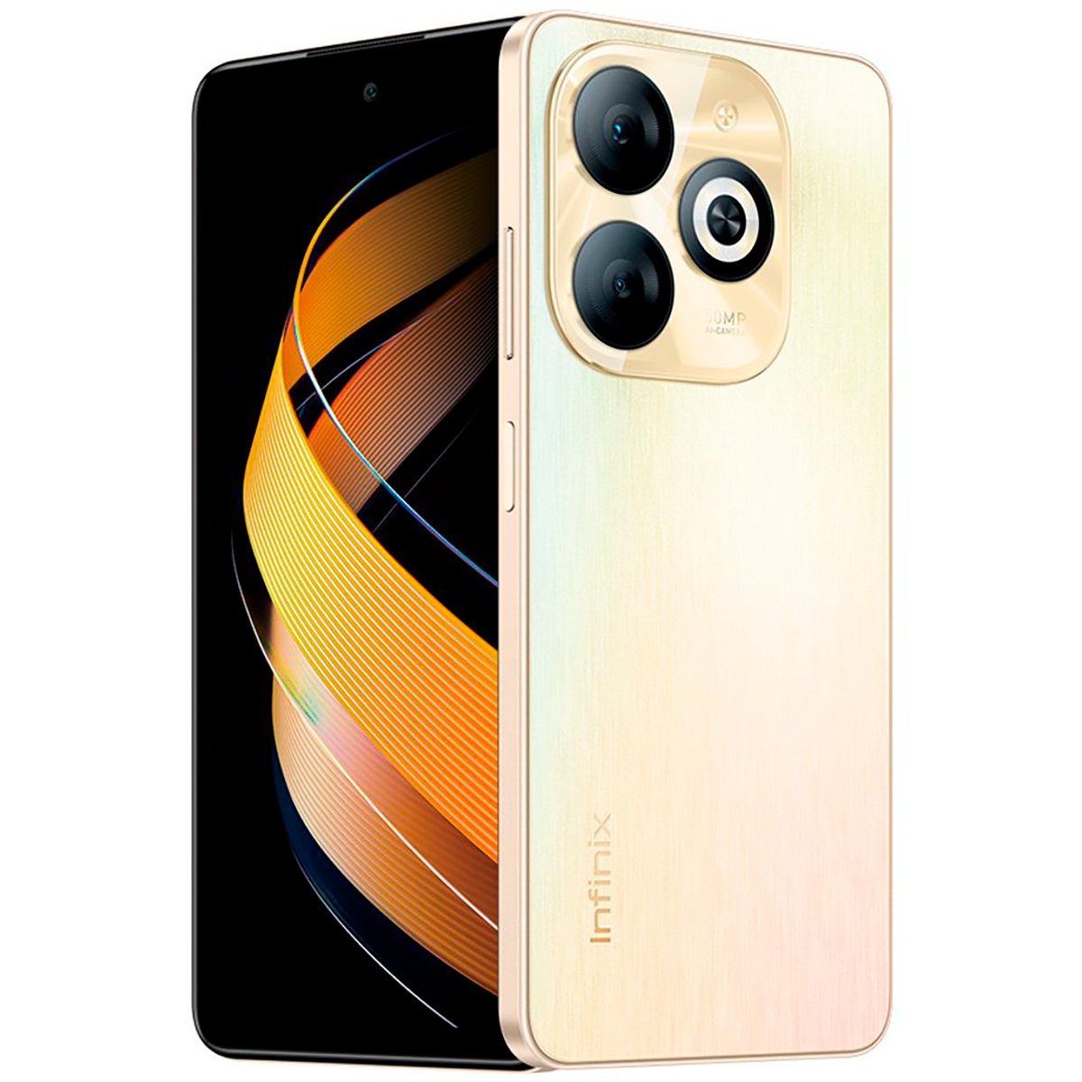 Encontraproduto.com.br - Smartphone Infinix Smart 8 Pro 4gb Ram 256gb Câmera Dupla 50mp Tela 6.6 Hd+ 90hz - Dourado