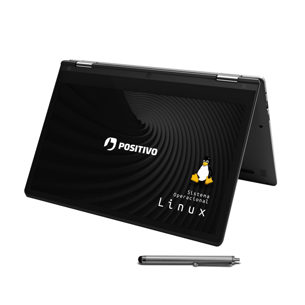 Encontraproduto.com.br - Notebook Positivo Duo C464D-5 Intel® Celeron® N3350 Linux 4GB RAM 64GB eMMC 11,6” LED HD IPS - Cinza Escuro