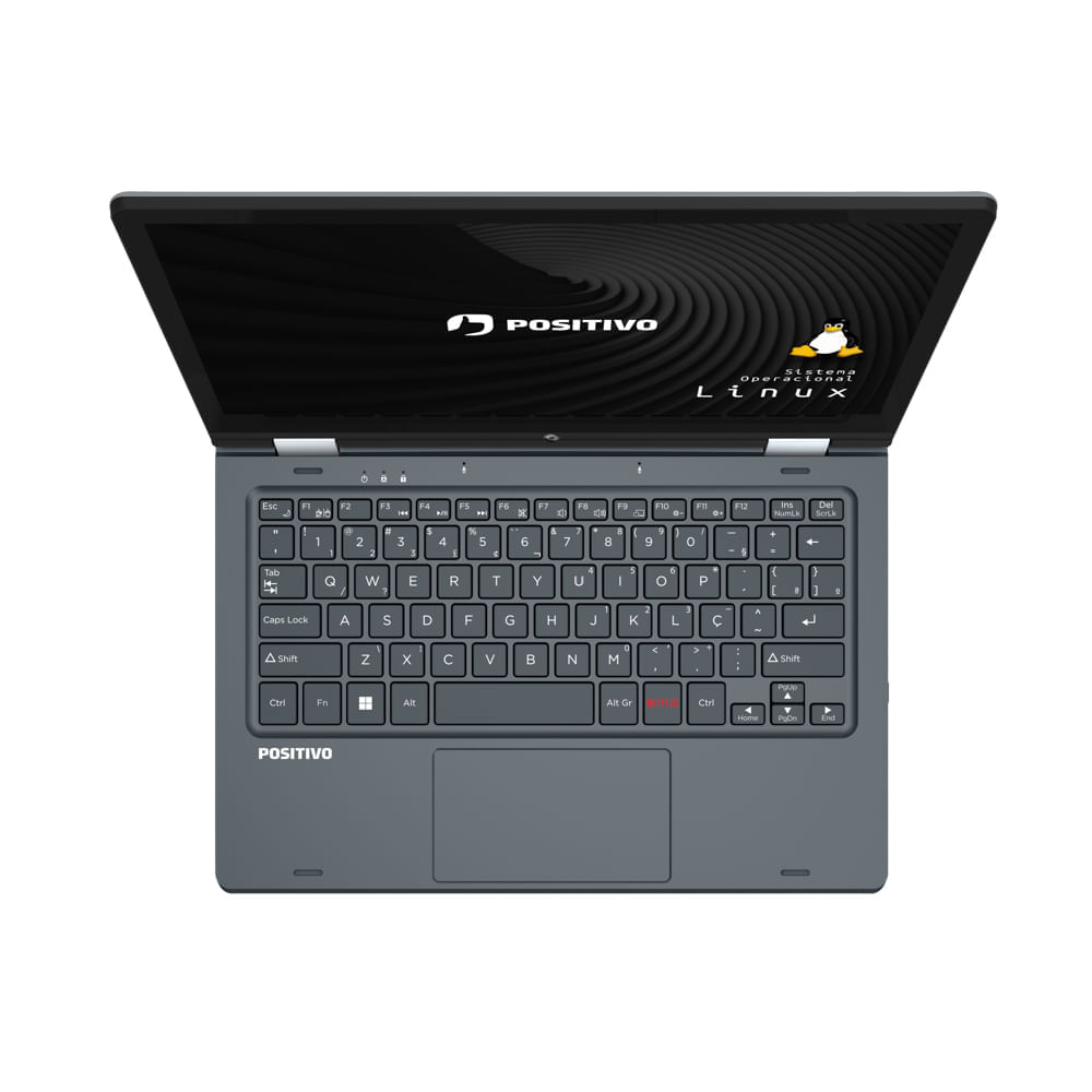 Encontraproduto.com.br - Notebook Positivo Duo C464D-5 Intel® Celeron® N3350 Linux 4GB RAM 64GB eMMC 11,6” LED HD IPS - Cinza Escuro