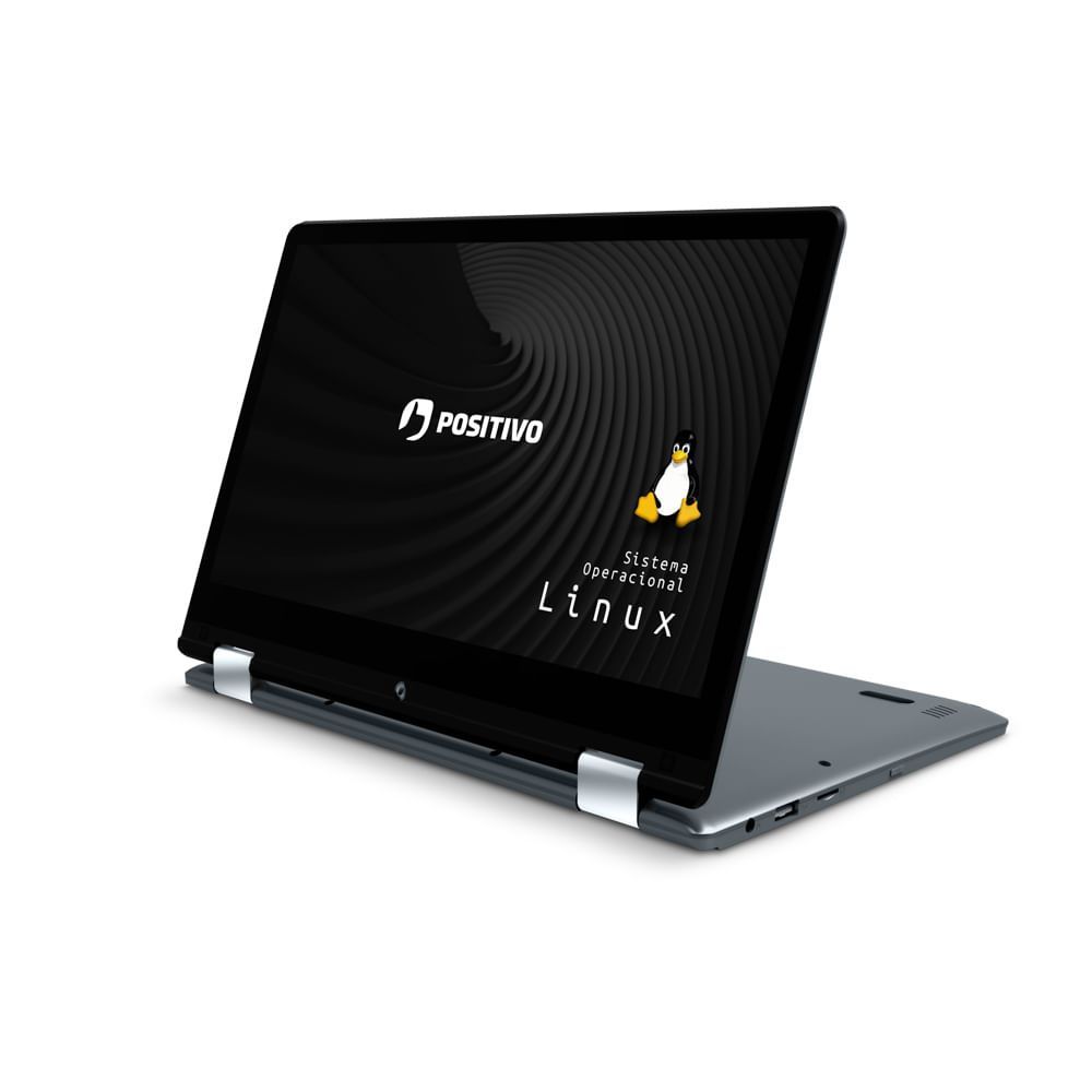 Encontraproduto.com.br - Notebook Positivo Duo C464D-5 Intel® Celeron® N3350 Linux 4GB RAM 64GB eMMC 11,6” LED HD IPS - Cinza Escuro