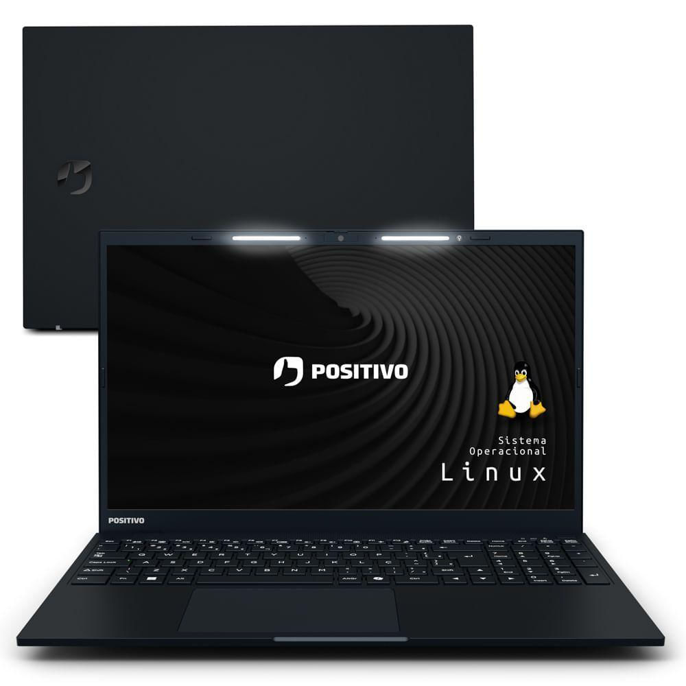Encontraproduto.com.br - Notebook Positivo Vision R15 AMD® Ryzen 7-5700U Linux 8GB RAM 512GB SSD 15.6” Full HD Lumina Bar - Preto