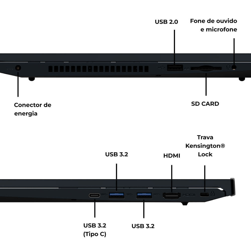 Encontraproduto.com.br - Notebook Positivo Vision R15 AMD® Ryzen 7-5700U Linux 8GB RAM 512GB SSD 15.6” Full HD Lumina Bar - Preto
