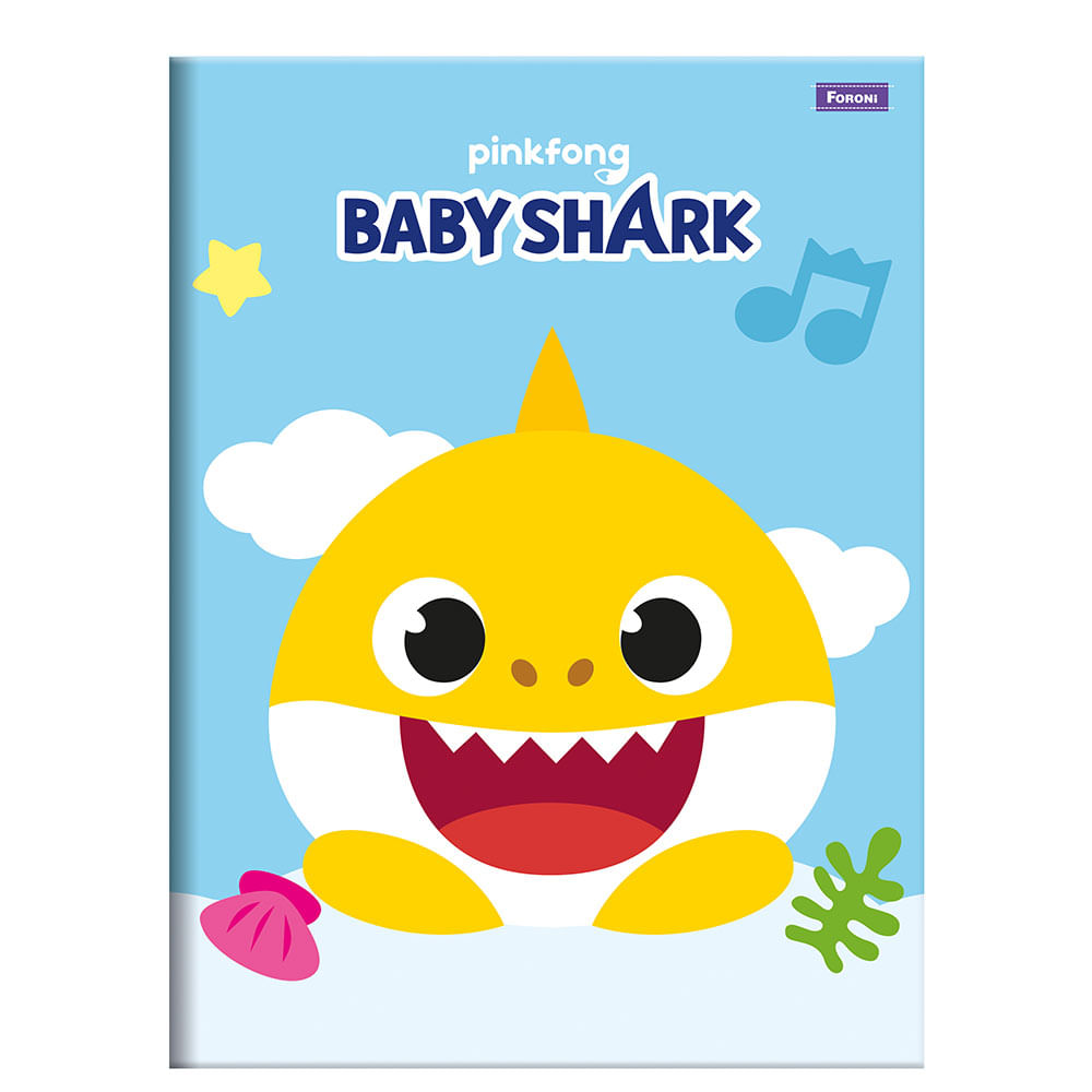 Caderno Linguagem Broch 48f Cd 406453-3 Baby Shark Foroni