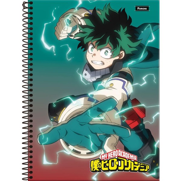 Encontraproduto.com.br - Caderno Espiral My Hero Academy 160fls - Foroni - Sortido